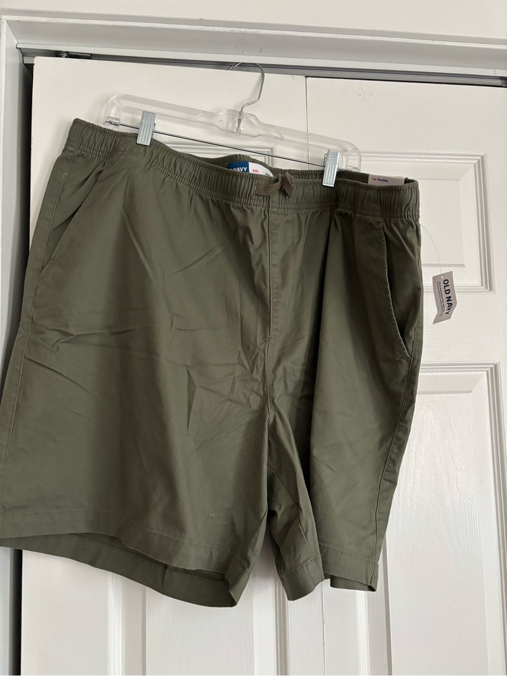 Old Navy Men's Olive Elastic-Waist Athletic Shorts